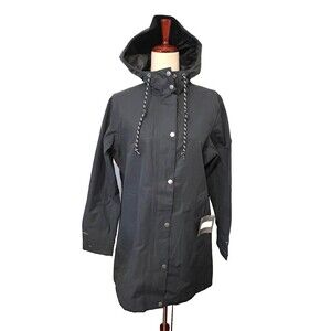 NWT $199 Eddie Bauer Women's S Charly Parka Rain Jacket Storm Blue Waterproof